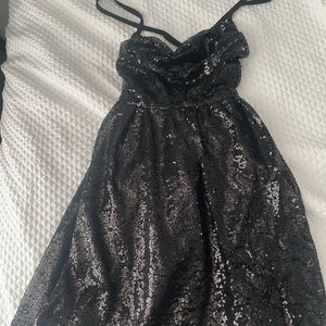 Black sparkly short dress